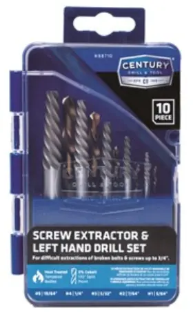 88710 Century Drill & Tool 45 And 10 Piece Screw Extractor Bit Set