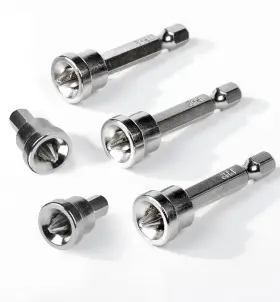 Ceymlem 768825885928 5 Pcs Set Magnetic Drywall Screw Setter Positioning Screwdriver Ph2 Bits