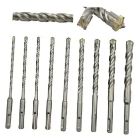 Chcywjgj 0741866905343 Rotary Hammer Drill Bits Set Four-edged Bit Sds Small 9pcs Sds-plus