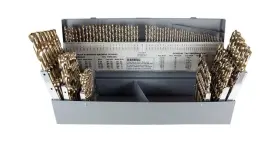 46650 Chicago-latrobe 550 115 Piece Heavy-duty Cobalt Steel Jobber Length Drill Bit