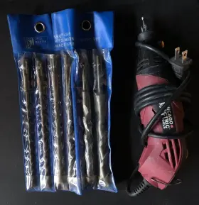 Chicago Pneumatic 792363426398 Set 2 - 6pc Pro Masonry Concrete Drill Bits Carbide Tips/cp Die Grinder Cord