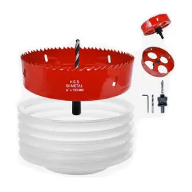 China 313047439444 6 Inch Hole Saw For Recessed Lights Cutter Dust Bowl Catcher And Bits