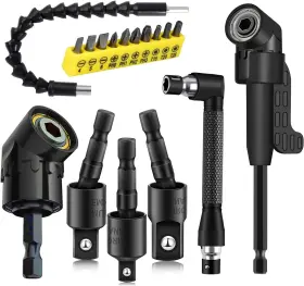 Cigotu 445009763731 17pcs Flexible Drill Bit Extension Include 3pcs Rotatable Socket Adapter 2pcs H