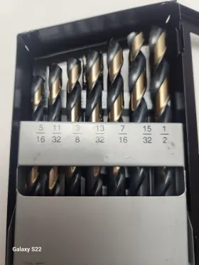 C18131 Cle-line 275 15 Piece Black And Gold Drill Bit Set #c18131
