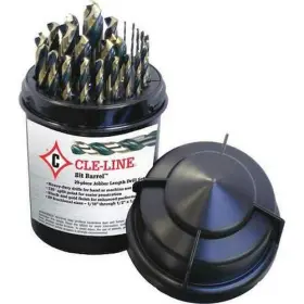 C21165 Cle-line Drill Bit Set 29pc Hss Black Gold 135 Split Point 1/16 1/2 Inch