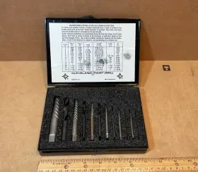 Edp-00910 Cleveland Twist Drill Screw Extractor Ezy-out Full Set No.20 Usa Made Machinist