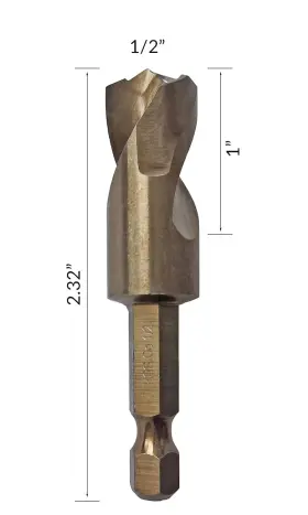 Nw-22033 Cobalt Nordwolf 3/4 Inch M35 Stubby Drill Bit For Stainless Steel Hard Metals And