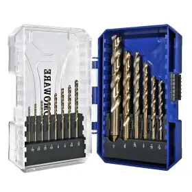 Comoware 313099837823 Cobalt Drill Bit Set- 14pcs M42 8% High Speed Steel Twist Jobber