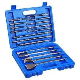 Comoware 431227854206 Rotary Hammer Drill Bits Set And Chisels- Sds Plus Concrete Masonry Hole Tool