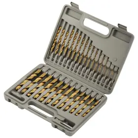 Comoware 753594137743 Titanium Impact Drill Bit Set - 30 Pcs Hex Shank Hss Quick Change Design 1/