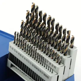 Comoware 753594137828 Number Size Drill Bit Set 60pcs- Jobber Length Bits Wire Gauge 1 To 60
