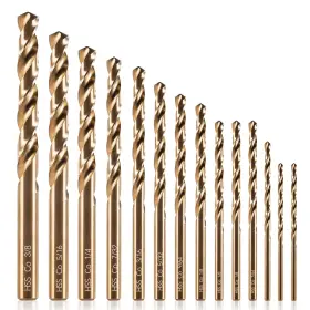 Cncobalt-15 Comoware 15pcs Drill Bit Set 1/16 Inch -3/8 M35 Hss Twist