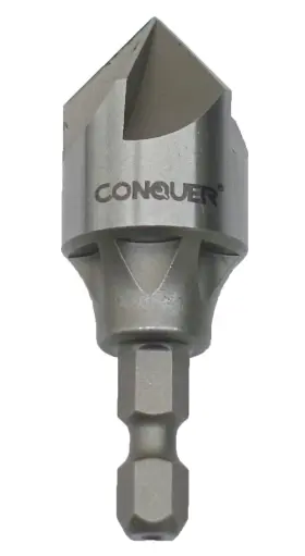 Ht05064 Conquer Tools 5 Flute Metal Countersink Drill Bit 87 Degree For 1/4ftft Hex Shank Fit 1/8 Inch
