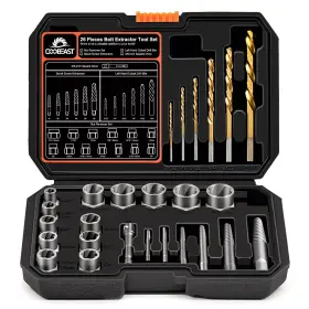 Coqcq1hs26 Coobeast 26pcs Bolt Extractor Kit And Left Handed Drill Bit Easy Out Screw