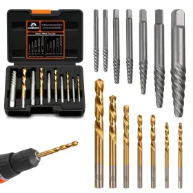 Dsqcq6hs14 Coobeast 14pcs Screw Extractor Set With Left Hand Drill Bits For Broken Bolt Removaltt