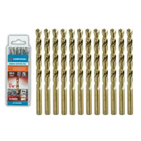 Cor.tool 939025607106 12pcs 5/16 Inch M35 Cobalt Drill Bits Set - Metal Stainless Steel Wood And More