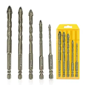 Ch-s726 Corehaven Eccentric 4-blade Ceramic Tile Drill Bit Set 5 Pcs Serrated Edge For F