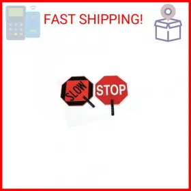 03-851 Cortina Safety Products Abs Plastic Pole Mounted Paddle Sign Stop/slow 18 With 9
