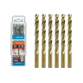 Cortool 939025607120 6 Pcs 7/16 Inch Cobalt Drill Bits M35 Hss Metal Jobber Length Twist Set