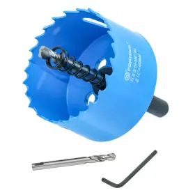 Cortool 939025607243 2-3/8 Inch Hole Saw With Arbor For Metal And Wood Cutting Bi-metal Cutt