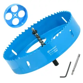 Cortool 939025607397 6-1/4 Inch Hole Saw With Arbor For Metal And Wood Cutting Bi-metal Navy