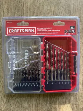 Craftsman 075352352220 25 Piece Assorted Gold Oxide Coated Jobber Length Twist Drill Bit Set