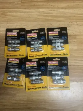 16381 Craftsman 3 Piece Set Quick Connect Studs 3/8-in 1/4 Inch Npt Male Threads