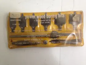 2082 Craftsman Vintage Power Wood Boring Drill Bits 9 - Crown Logo Complete Set