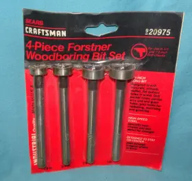 20975 Craftsman 9 New Sears Industrial 4 Piece 5/8 Inch To 1 Forstner Drill Bit Set