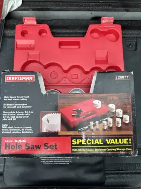 26077 Craftsman Sears 12 Pc Bi Metal Hole Saw Kit W Permanex Case