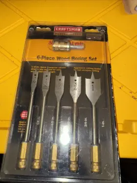 26183 Craftsman Sears Usa Nos Speed Lok 6pc Wood Boring Set Professional