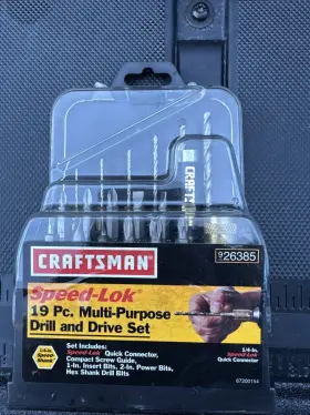 26385 Craftsman Sears Usa Nos Speed Lon 19pc Drill And Drive Set Rare