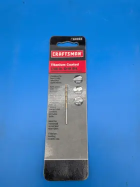 64022 Craftsman 1/16- Inch Titanium Coated Drill Bit