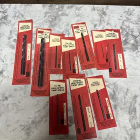 66911 Craftsman Vintage Sears High Speed Twist Drill Bits Size Inch Nos Lot Of 10