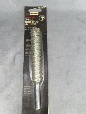 67089 Craftsman Vintage Sears Carbide Tipped Masonry Drill 3/4 6 Inch