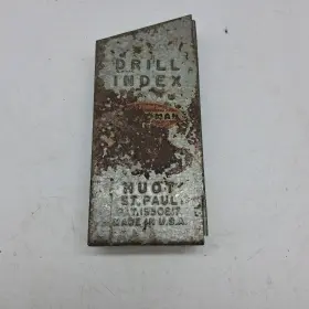 6718 Craftsman Vtg Drill Index Bits 1/16 - 1/4 Inch Metal Storage Box Hout Usa Incomplete