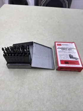 6719 Craftsman Rare - Nos 21 Piece Jobbers Length Drill Set In Metal Index Case