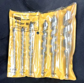 9-41722 Craftsman 691027924211 Vintage Wood Auger Bit Set Screw Point Hex Shank