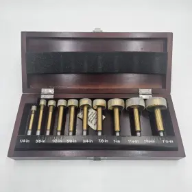 9-24041 Craftsman New 75th Anniversary Titanium Forstner 10 Bit Set With Wood Case