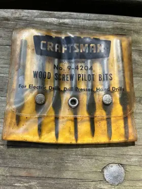 9-4204 Craftsman Vintage Wood Screw Pilot Bits No. Usa - Complete 13 Piece Set