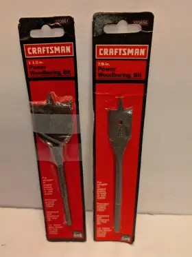920856 Craftsman 920861 2 Power Woodboring Bits 7/8 Inch And 1-1/2 Made In Usa