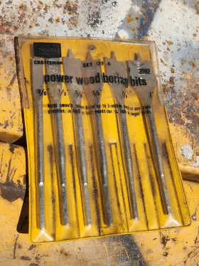 92092 Craftsman 6 Piece Spade Bit Set Sears Vintage
