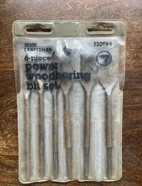 920964 Craftsman Sears 6 Piece Power Woodboring Bit Set