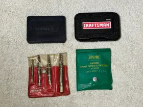 952154 Craftsman Screw Out Set Case Irwin Extractors Lot 4 Sets Triumph