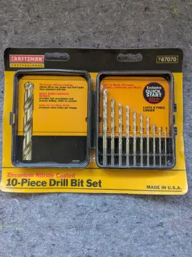 967070 Craftsman 10 Pc Drill Bit Set Sealed