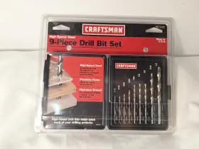 967224 Craftsman High Speed Steel 9 Piece Drill Bit Set #967224