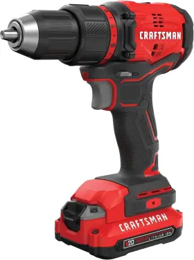 Cmcd710c1 Craftsman V20 Cordless Drill/driver Kit 1/2 Inch Battery Charger Included