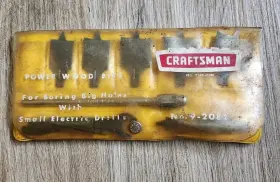 No.9-2082 Craftsman Vtg Power Wood Bits For Boring Holes With Electric Drills