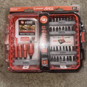 Crescent 697099343950 Apex U-guard 37pc 1/4in Magnetic Impact Drill Bit Set