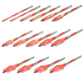 Crescent 697099367598 Cdspset-16 16pc Screw Point Paddle Drill Bit Set Wood Drilling